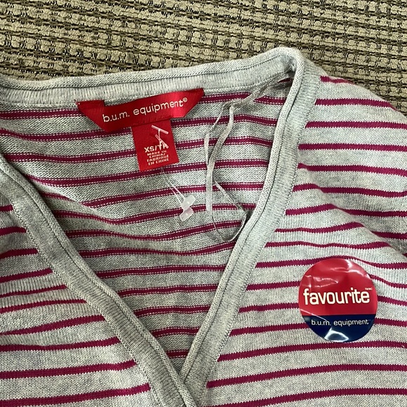 B.u.m. Equipment striped cardigans (sz xs) - Picture 2 of 9